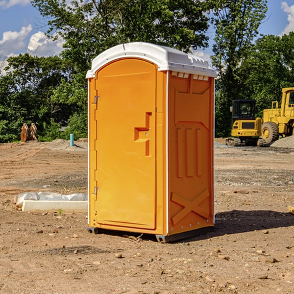 how often are the portable toilets cleaned and serviced during a rental period in Rhodes Michigan